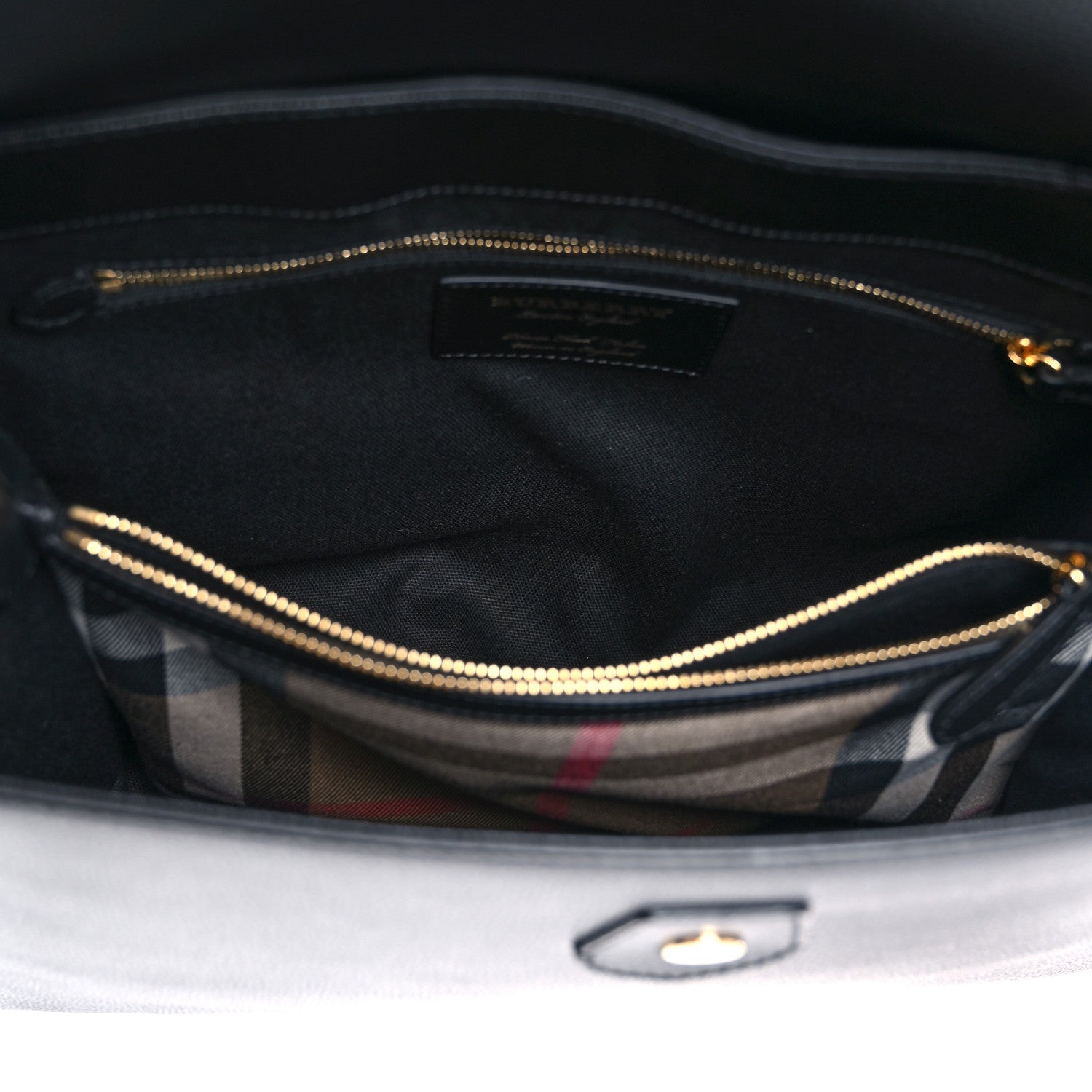 Burberry Derby Calfskin House Check Medium Camberley Black 6 of 10