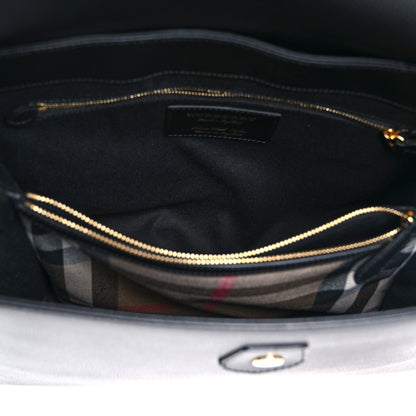 Burberry Derby Calfskin House Check Medium Camberley Black 6 of 10