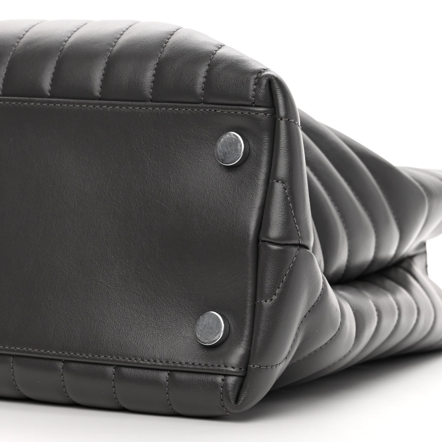 Saint Laurent Calfskin Y Quilted Monogram Large Loulou Shopper Storm 11 of 12