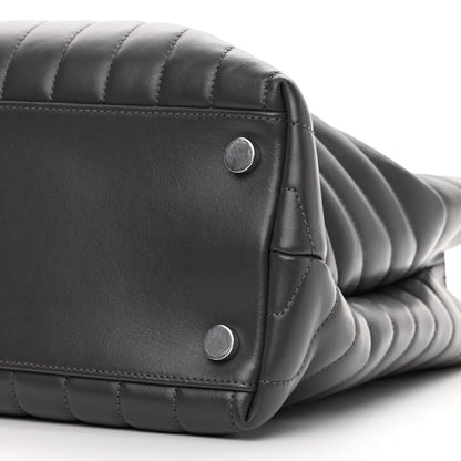 Saint Laurent Calfskin Y Quilted Monogram Large Loulou Shopper Storm 11 of 12