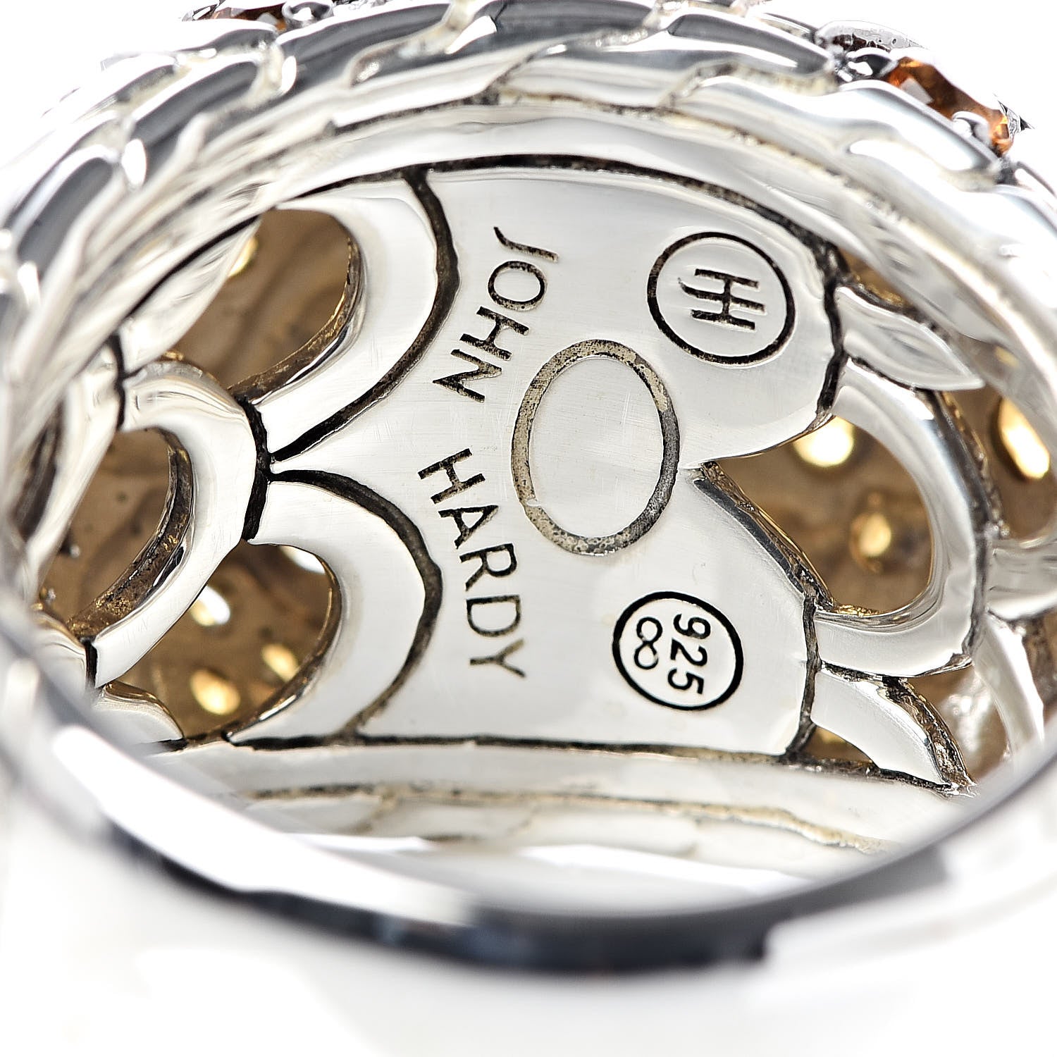 John Hardy Sterling Silver Citrine Naga Dome Ring 54 7 5 of 5