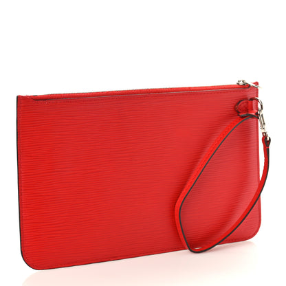 Louis Vuitton Epi Neverfull Pochette MM GM Coquelicot 3 of 8