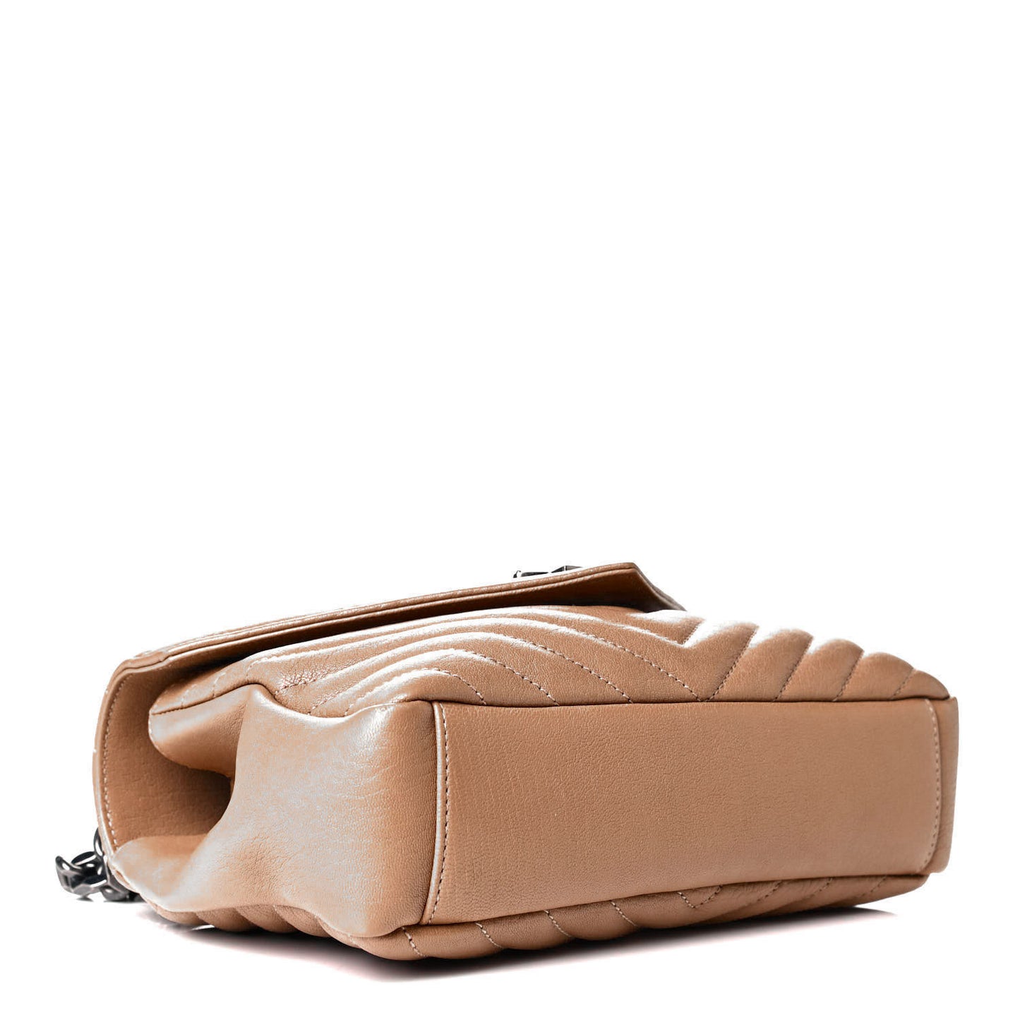 Sheepskin Matelasse Chevron Monogram Medium College Bag Fard