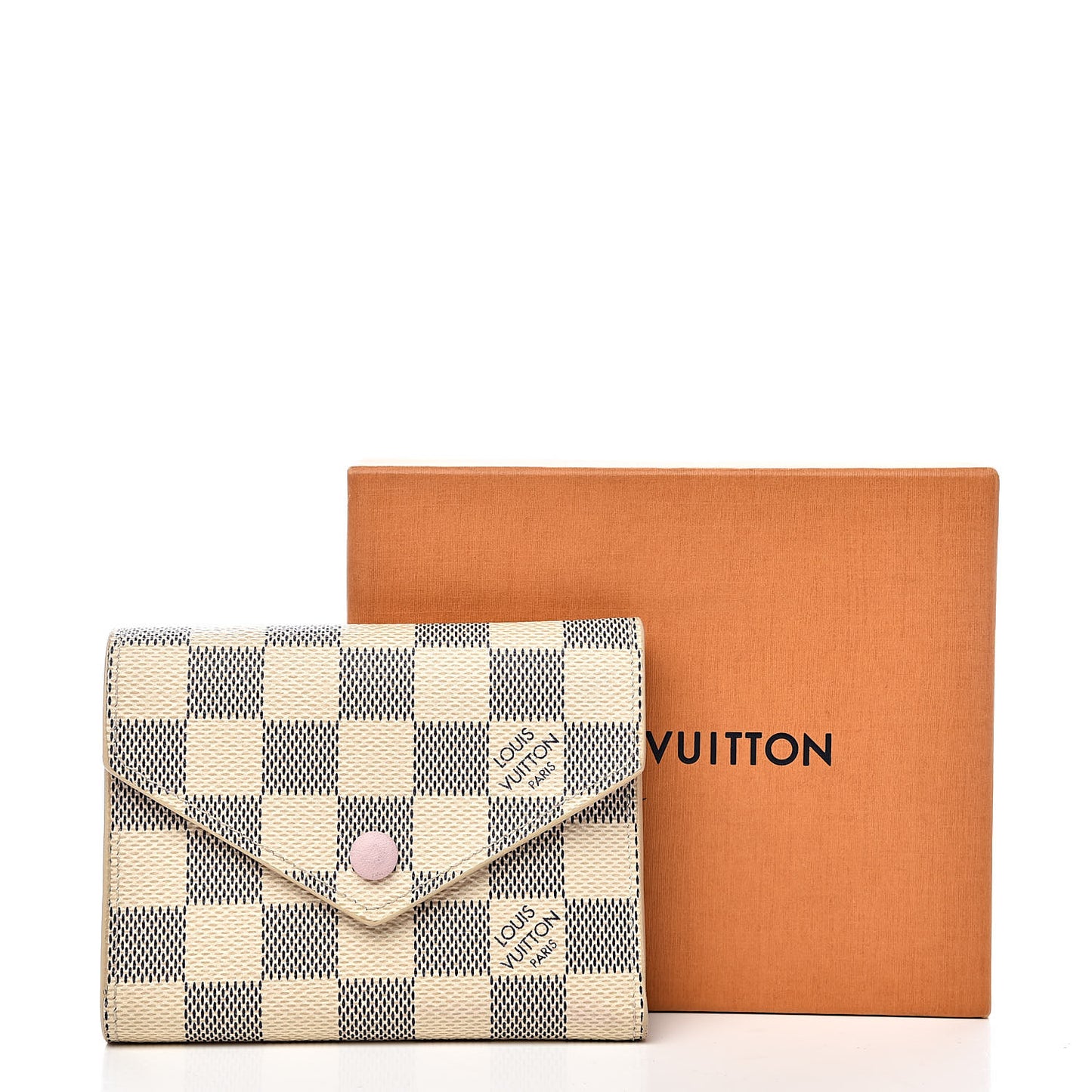Damier Azur Victorine Wallet Rose Ballerine