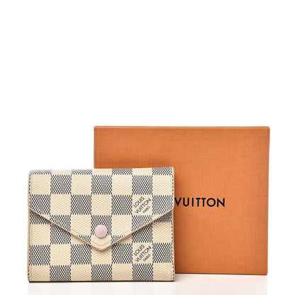 Louis Vuitton Damier Azur Victorine Wallet Rose Ballerine 7 of 7