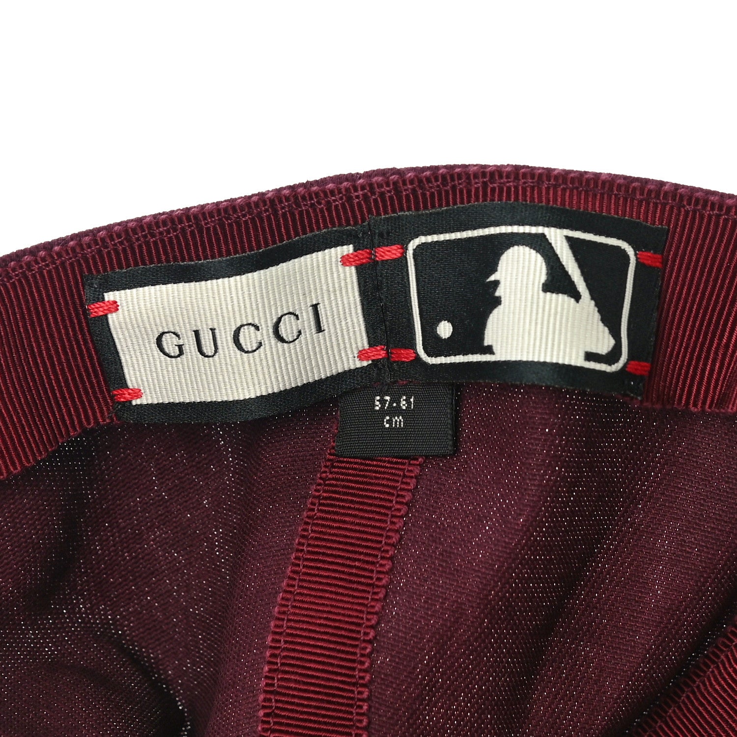 Gucci X MLB Cotton NY Yankees Baseball Hat 57-61 Lacquer 7 of 9