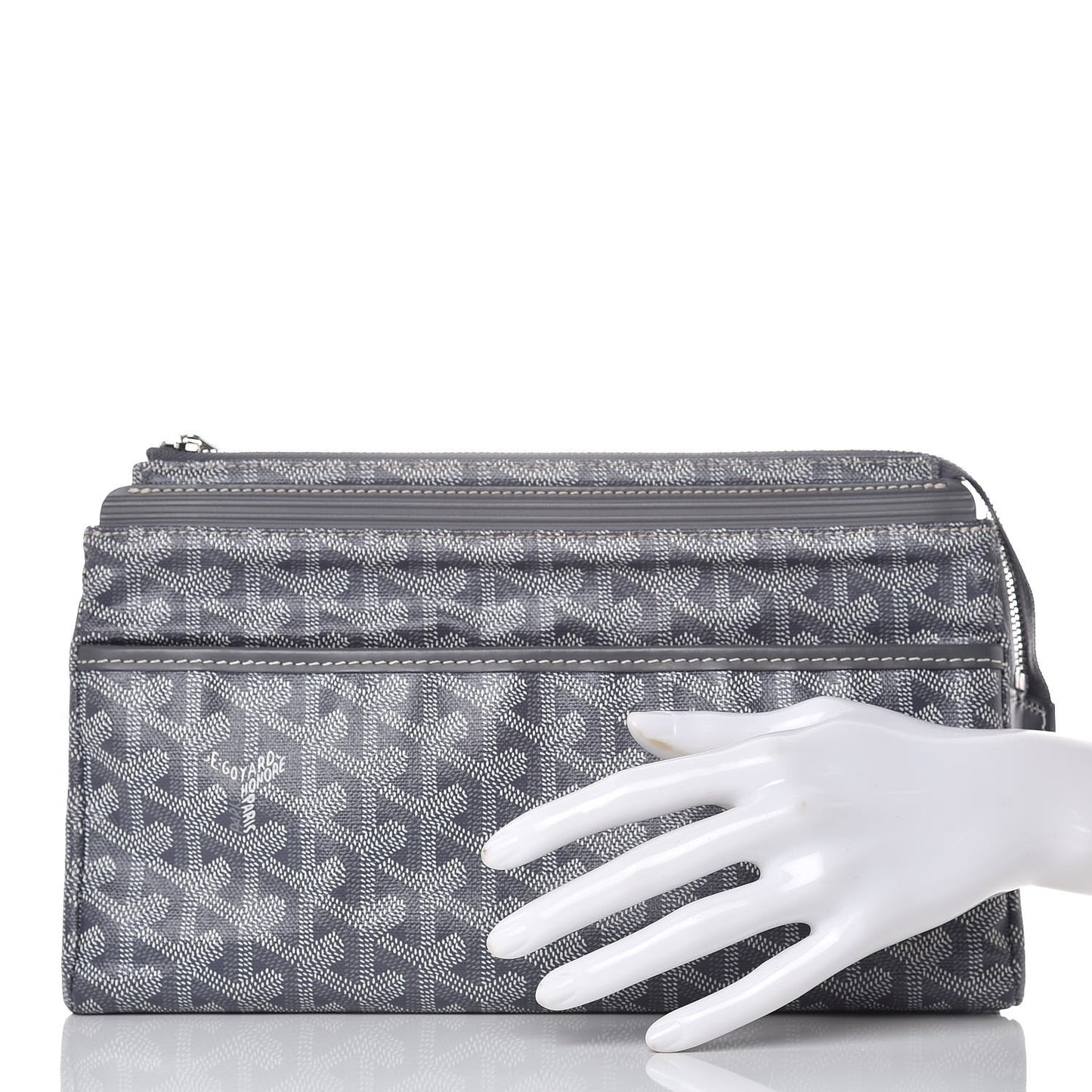 Goyardine Miroir Toiletry Bag GM Grey