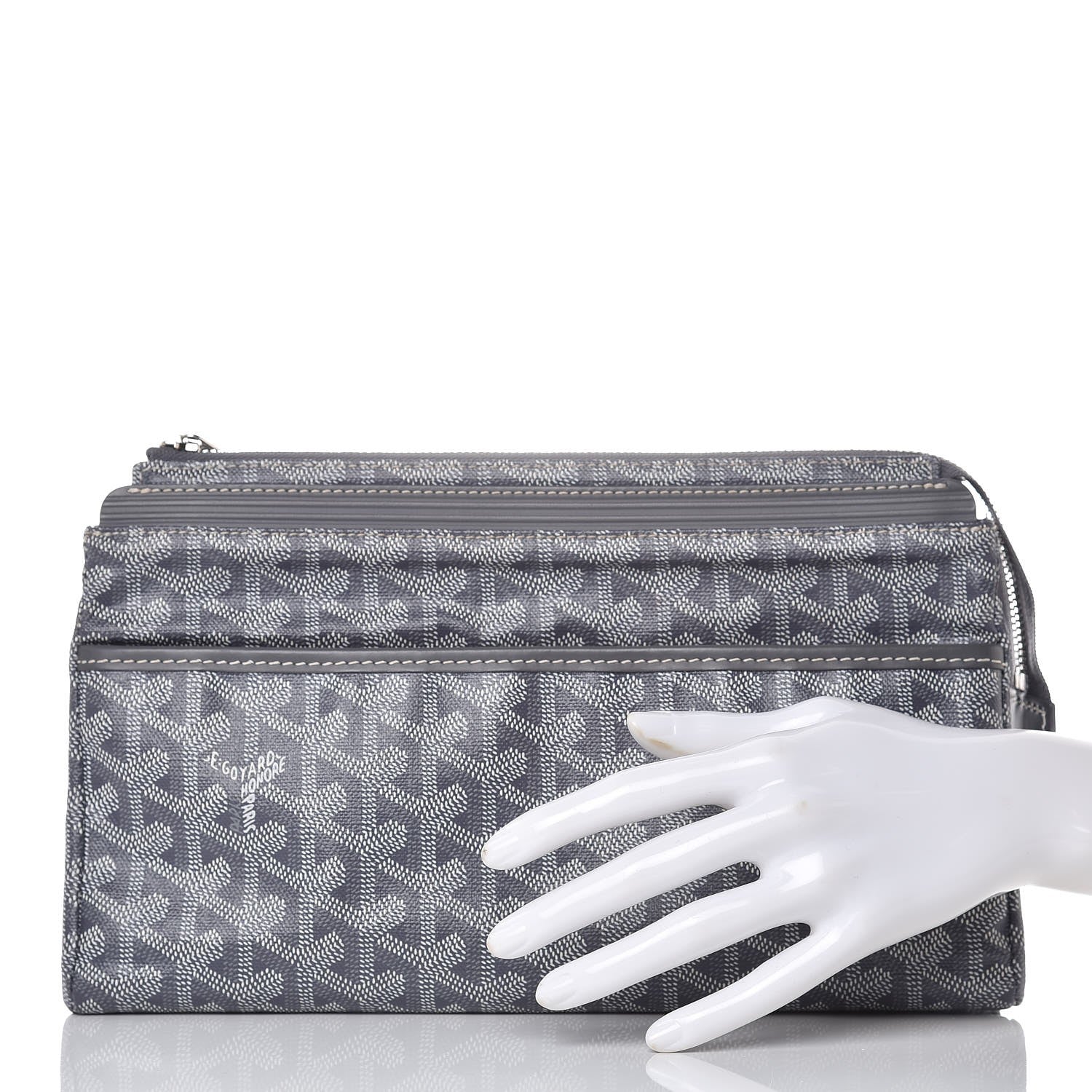 Goyard Goyardine Miroir Toiletry Bag GM Grey 2 of 7