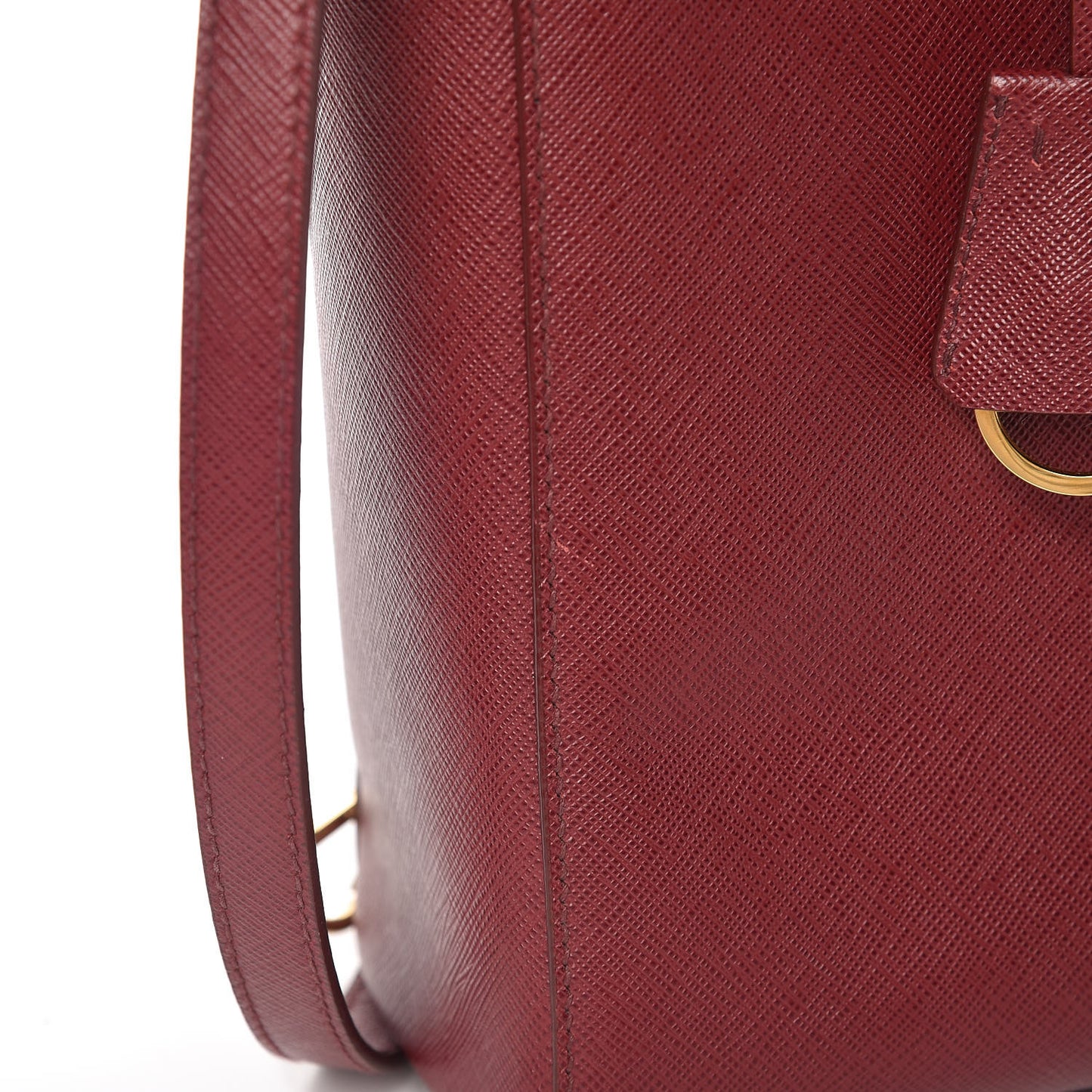 Saffiano Lux Double Handle Shopping Tote Cerise