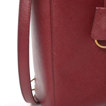 Prada Saffiano Lux Double Handle Shopping Tote Cerise 11 of 12