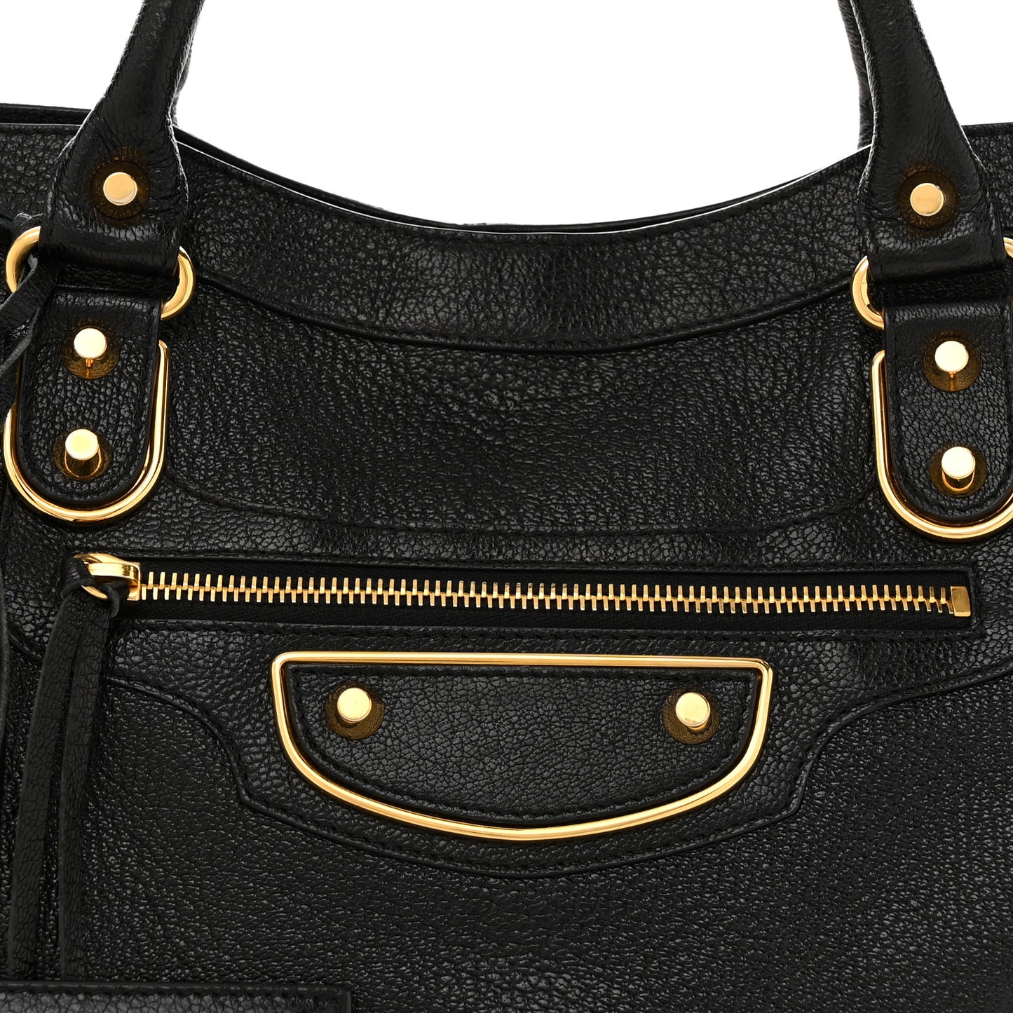 Chevre Gold Metallic Edge Hardware City Black