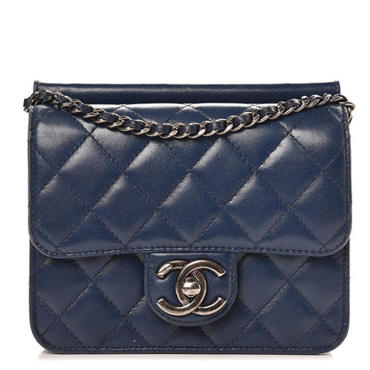 Chanel Lambskin Quilted Mini Crossing Times Flap Blue 1 of 9