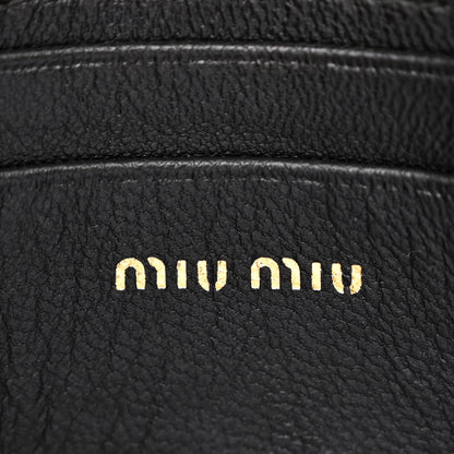 Miu Miu Nappa Matelasse Wallet On Chain Black 6 of 12