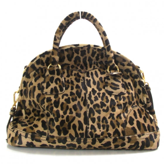 Calf Hair Leopard Print Bauletto