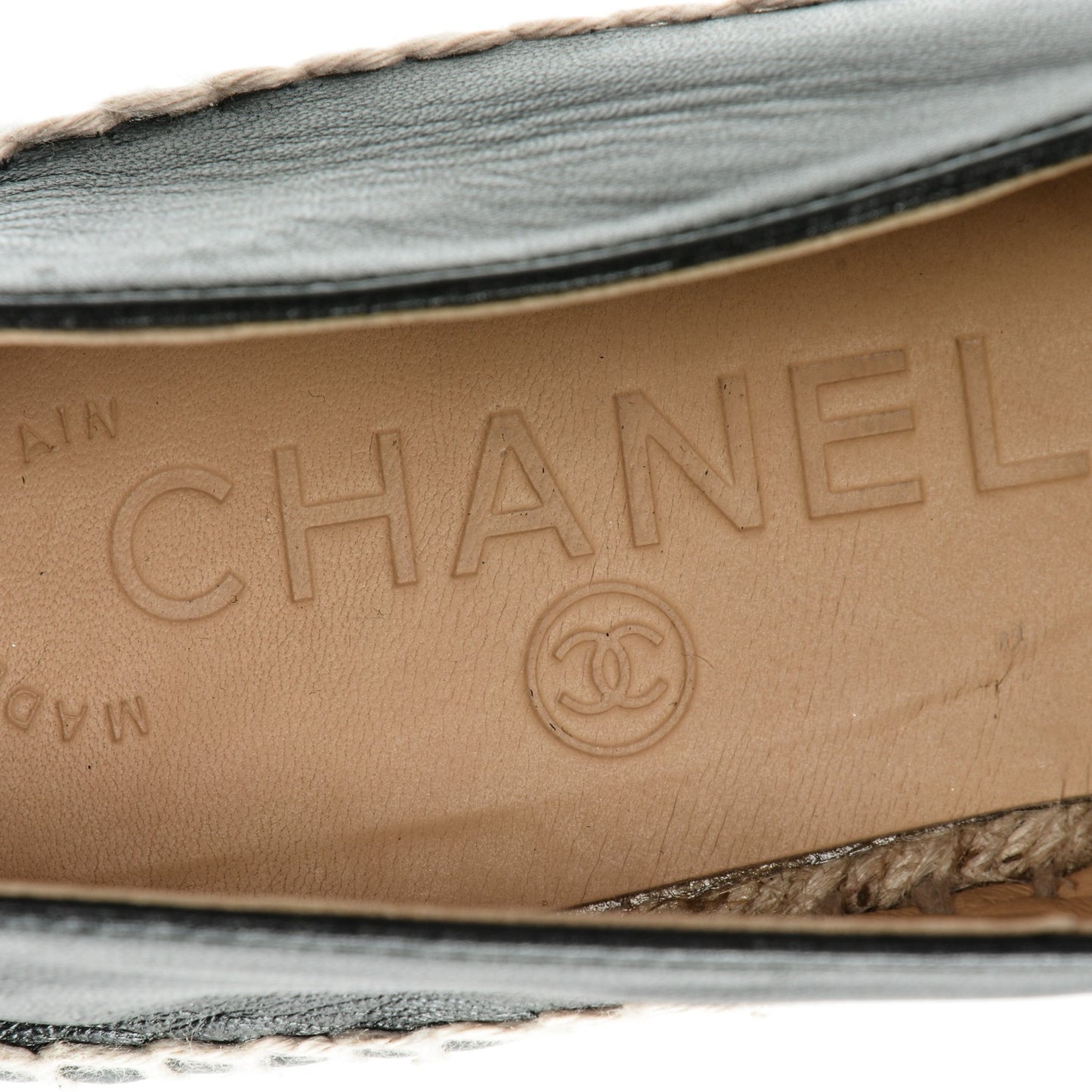 Lambskin CC Espadrilles 37 Black