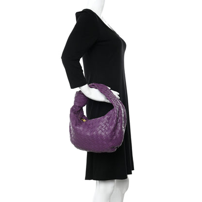 Bottega Veneta Nappa Intrecciato Teen Jodie Hobo Eggplant 2 of 10