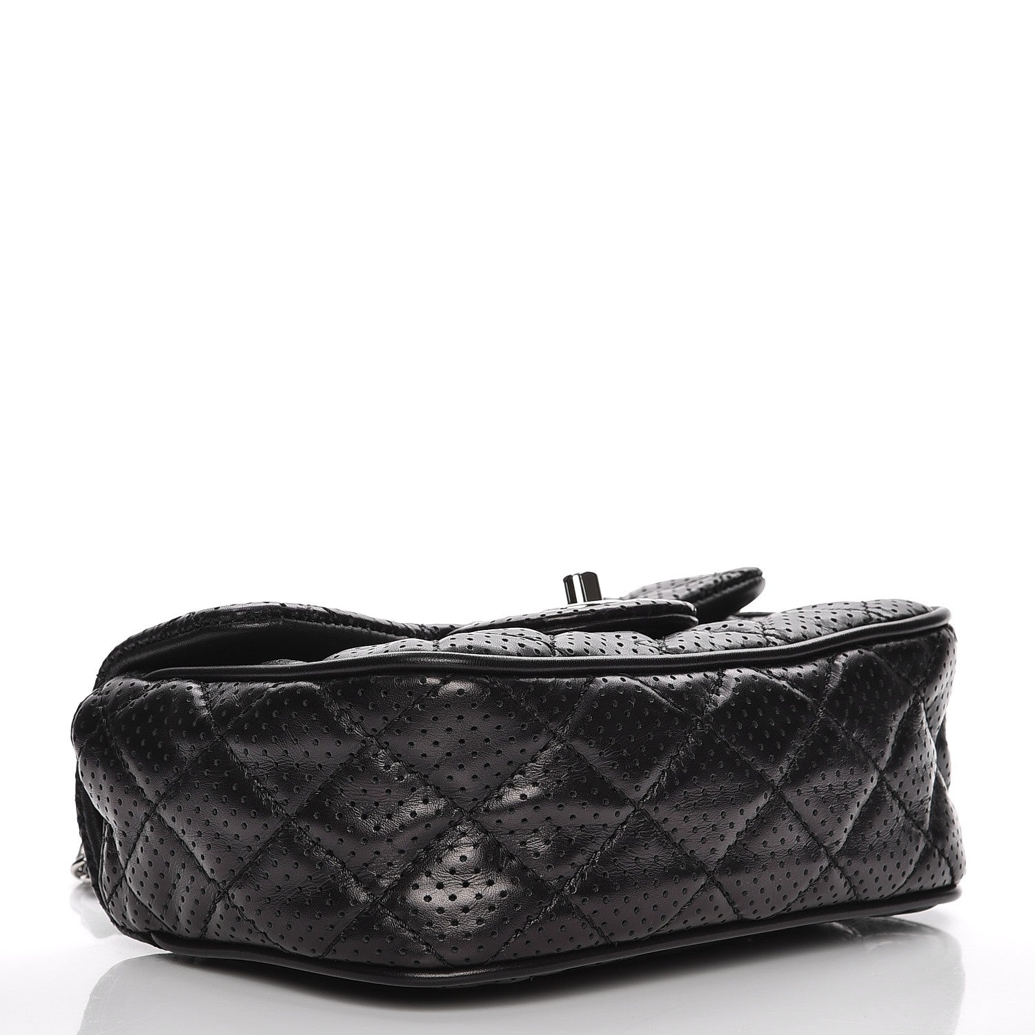 Chanel Lambskin Perforated Mini Rectangular Flap Black 4 of 8