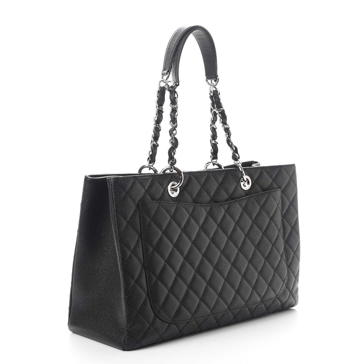 Chanel Caviar Quilted XL Grand Shopping Tote GST Black 3 of 7