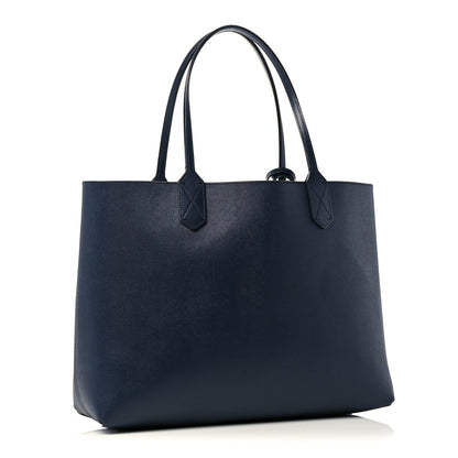 Gucci GG Supreme Monogram Blooms Medium Reversible Tote Beige Blue Navy 10 of 14