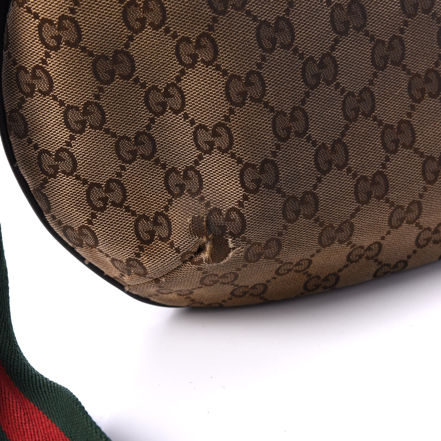 Gucci Monogram Web Medium Half Moon Hobo Dark Brown 13 of 13