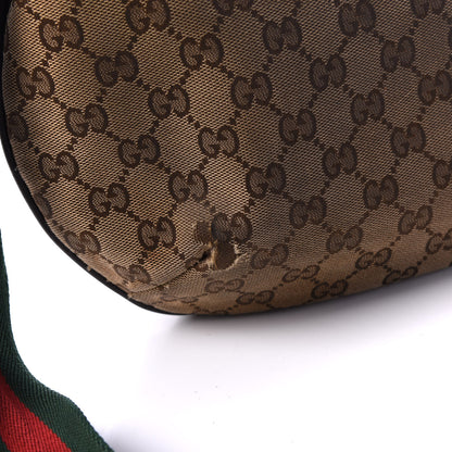 Gucci Monogram Web Medium Half Moon Hobo Dark Brown 13 of 13