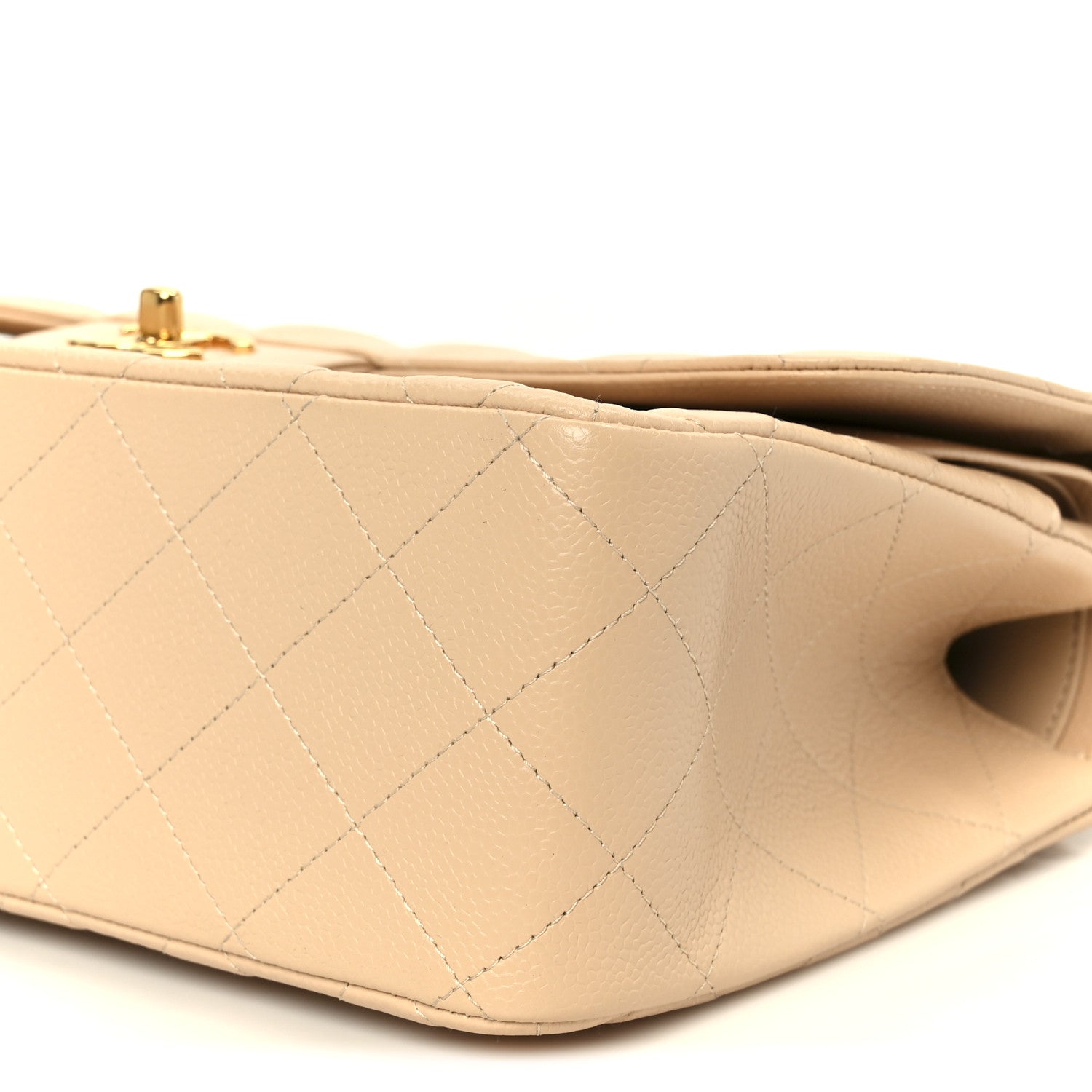 Chanel Caviar Quilted Jumbo Double Flap Beige 11 of 11