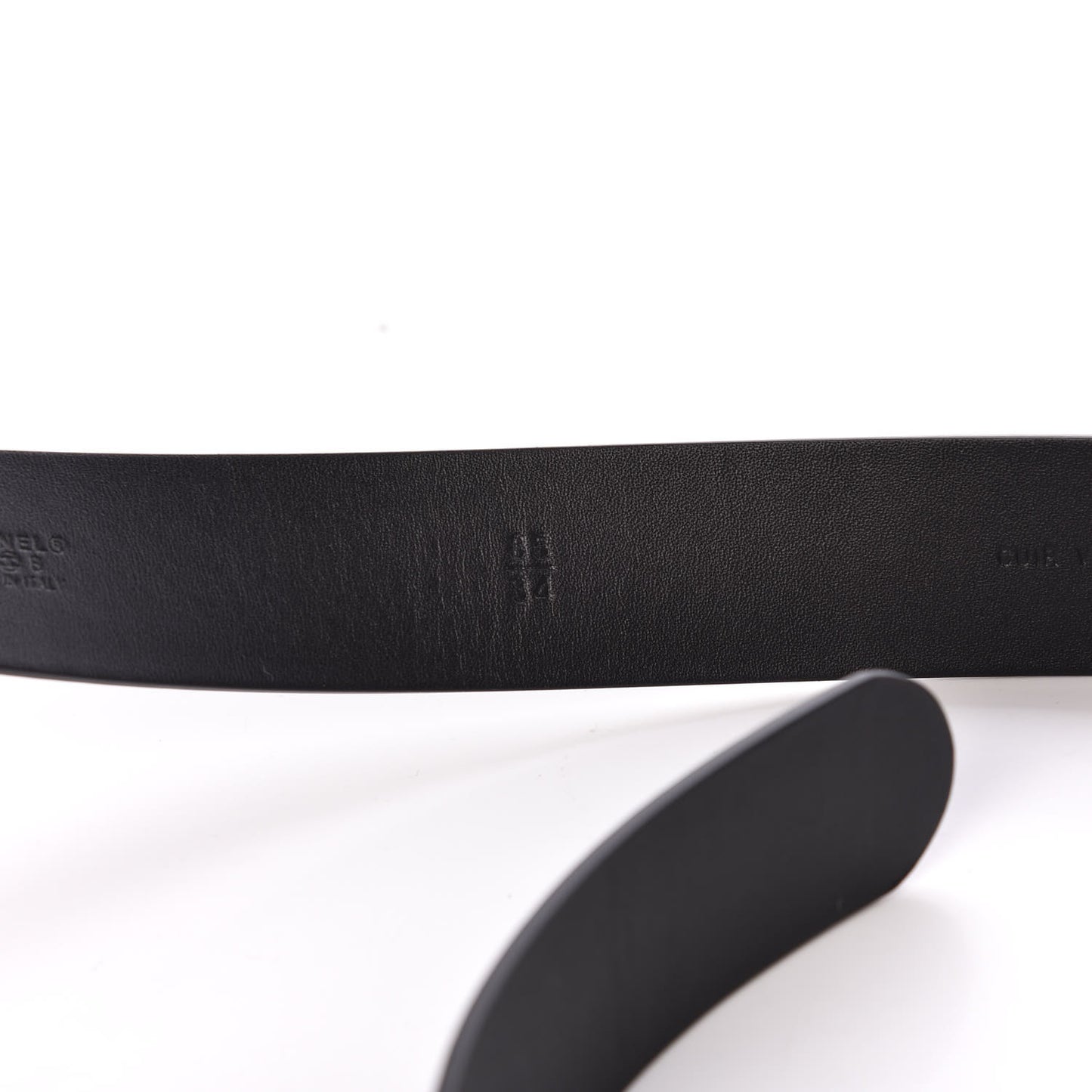 Calfskin Pearl CC Chain Belt 85 34 Black