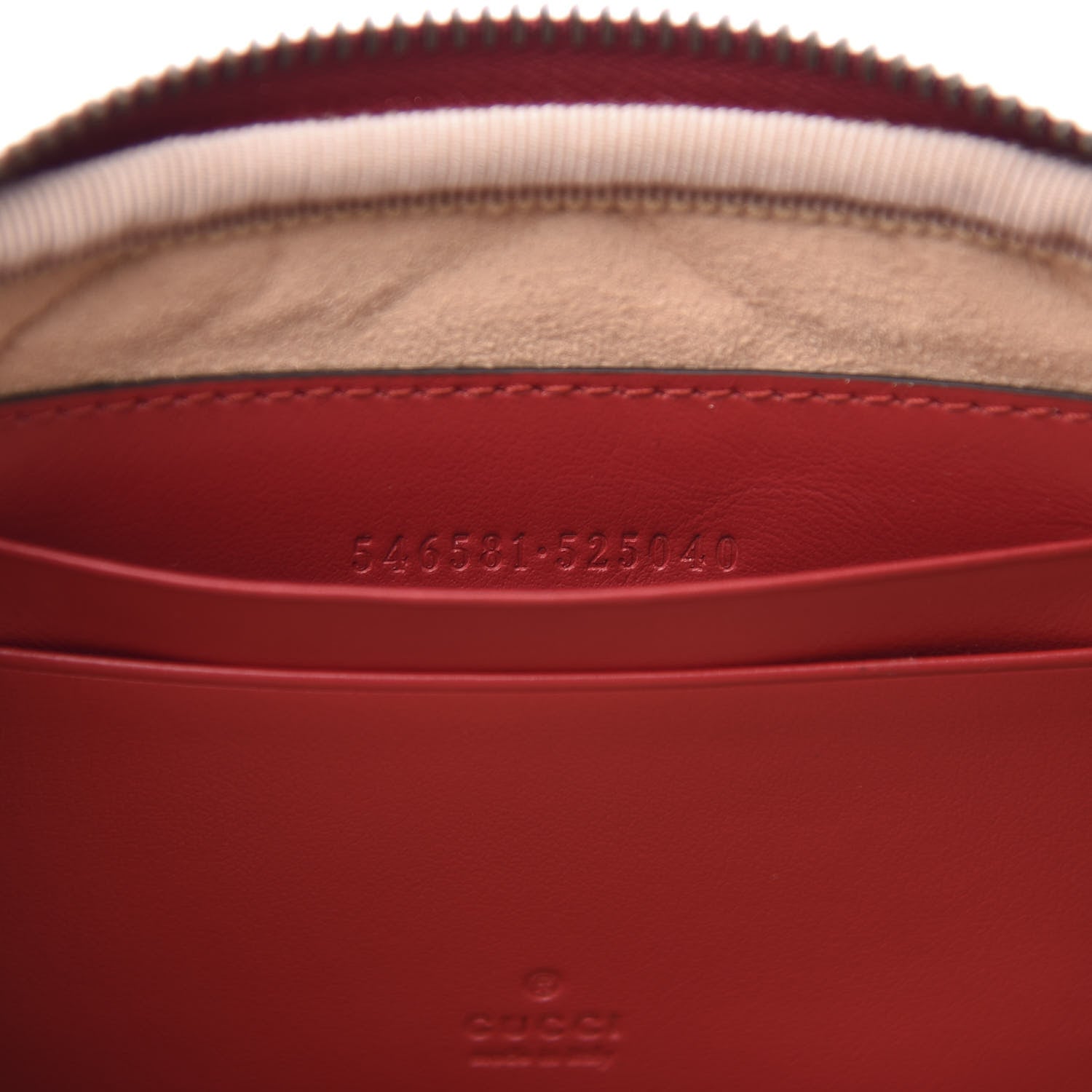 Gucci Calfskin Matelasse Mini GG Marmont Chain Crossbody Bag Hibiscus Red 6 of 9