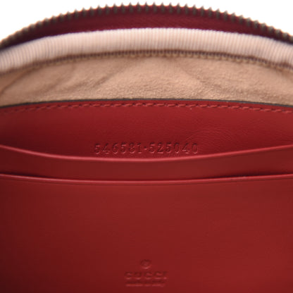 Gucci Calfskin Matelasse Mini GG Marmont Chain Crossbody Bag Hibiscus Red 6 of 9