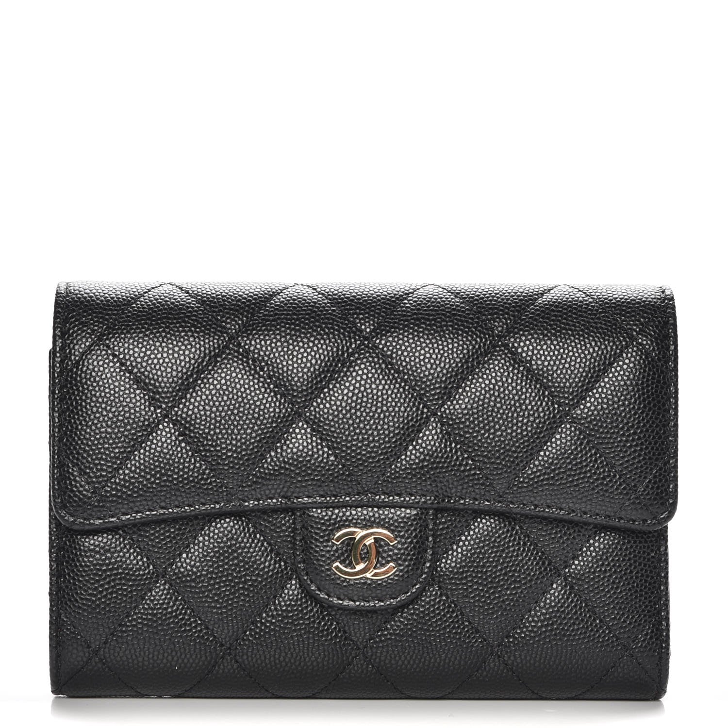 Chanel Caviar Quilted Small Flap Wallet Black 1 of 9