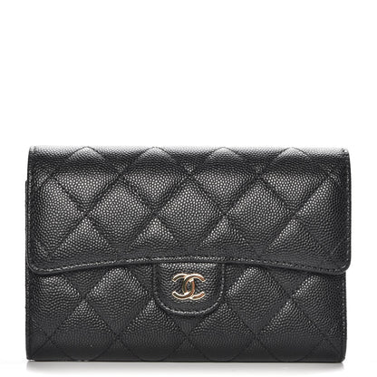 Chanel Caviar Quilted Small Flap Wallet Black 1 of 9