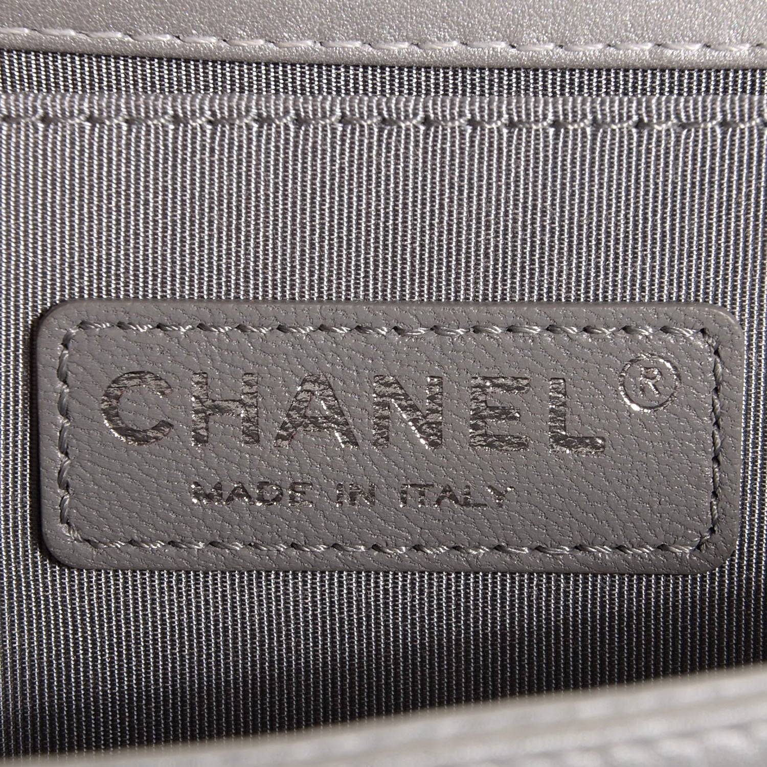 Chanel Metallic Calfskin Quilted Medium Boy Flap Silver 7 of 9