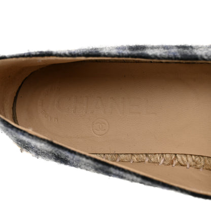 Chanel Flannel CC Espadrilles 38 Dark Grey Black 7 of 9