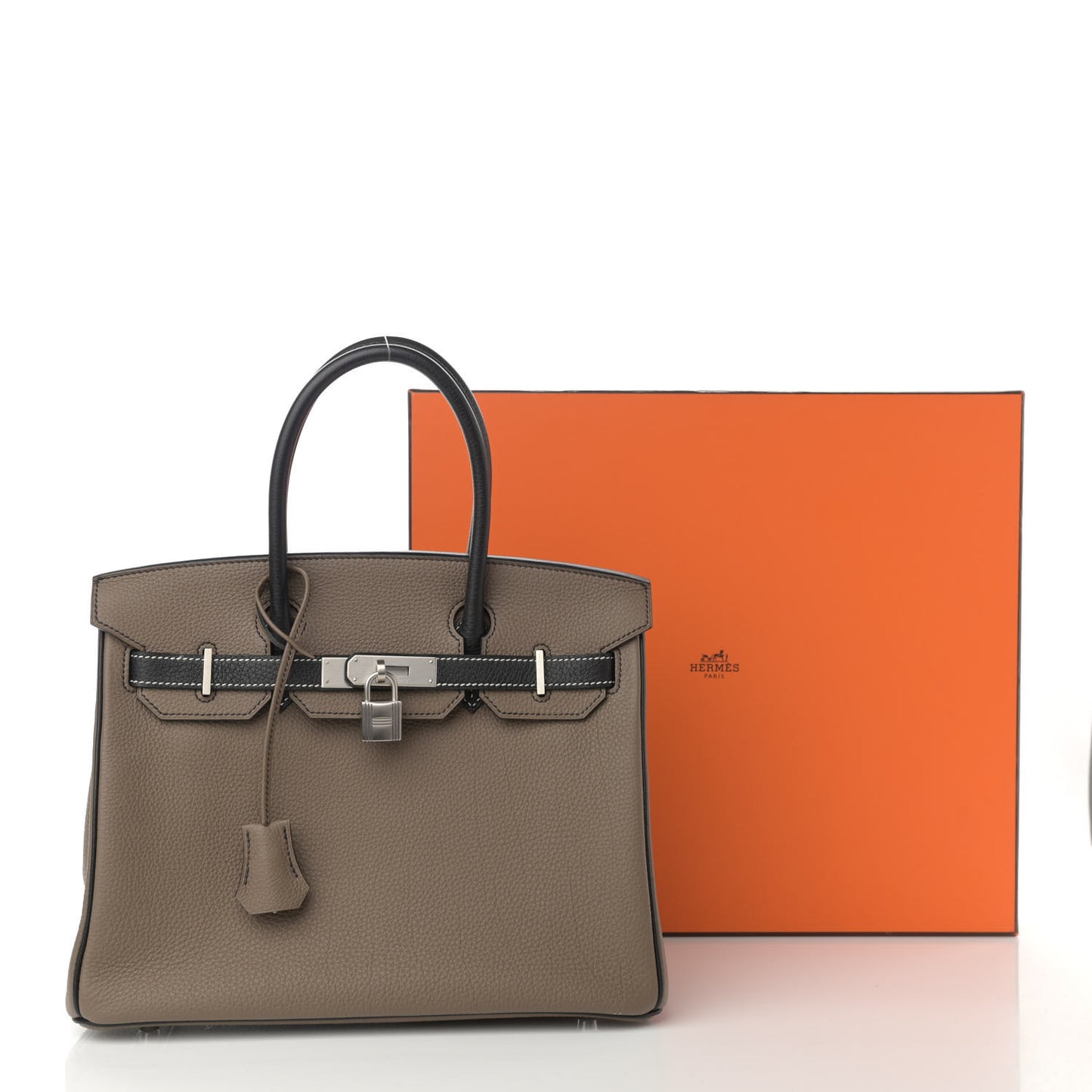 Togo Horseshoe Birkin 30 Black Etoupe