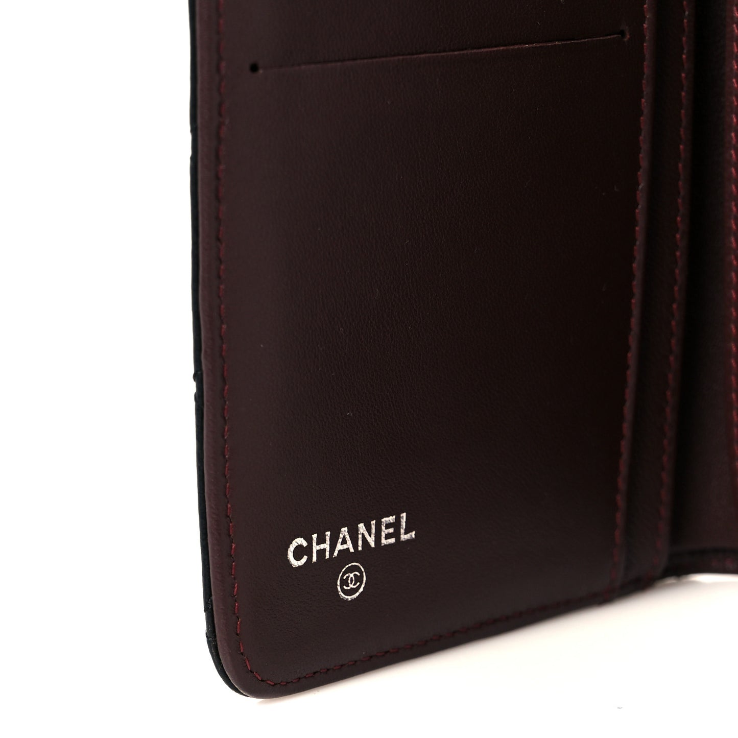 Lambskin Quilted Zipped Pocket Wallet Black
