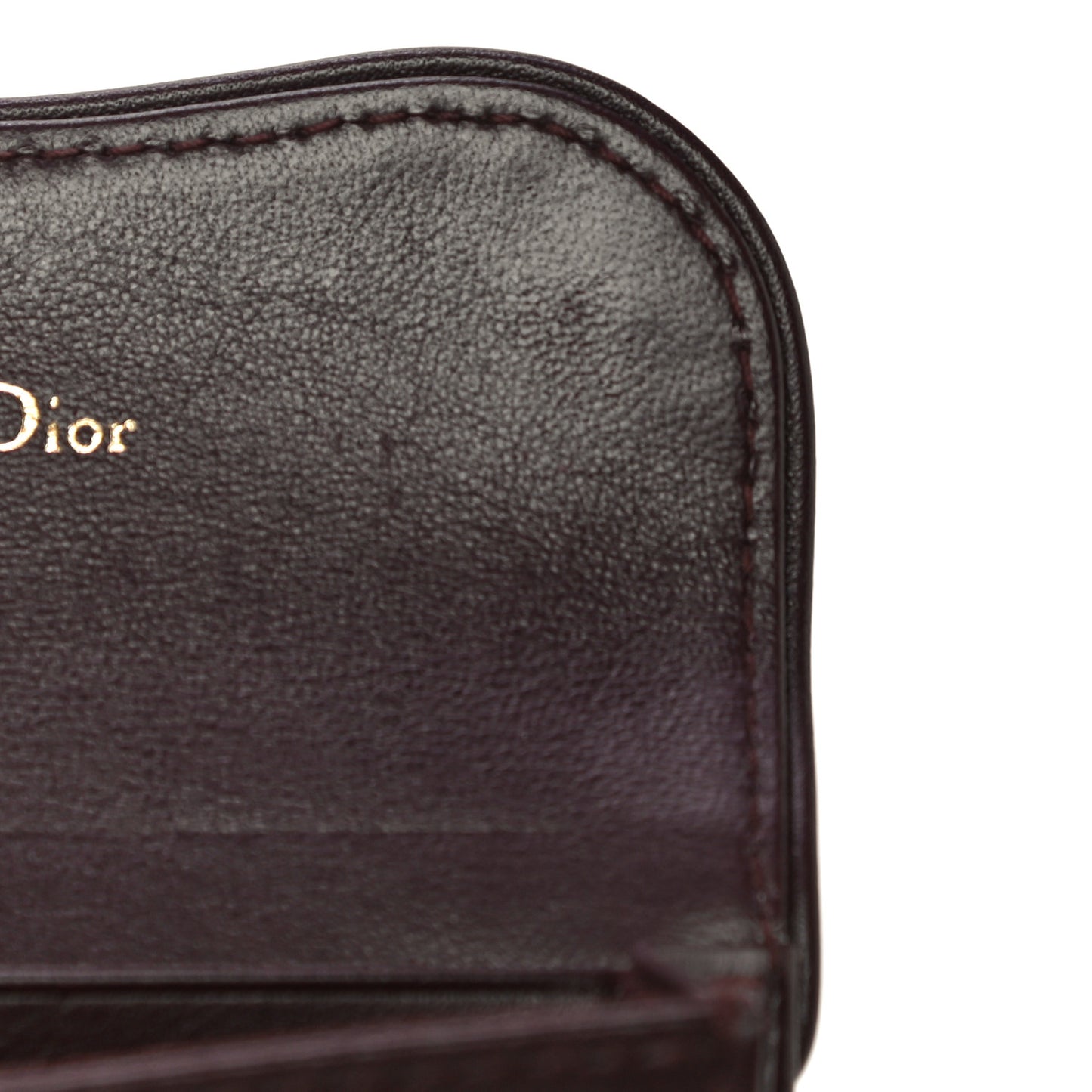Oblique Saddle Card Holder Bordeaux