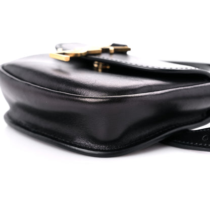 Saint Laurent Smooth Calfskin Mini Classic Monogram Kaia Belt Black 8 of 15
