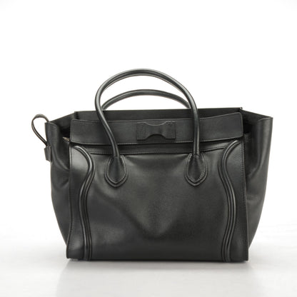 Celine Drummed Calfskin Shoulder Luggage Black 9 of 10