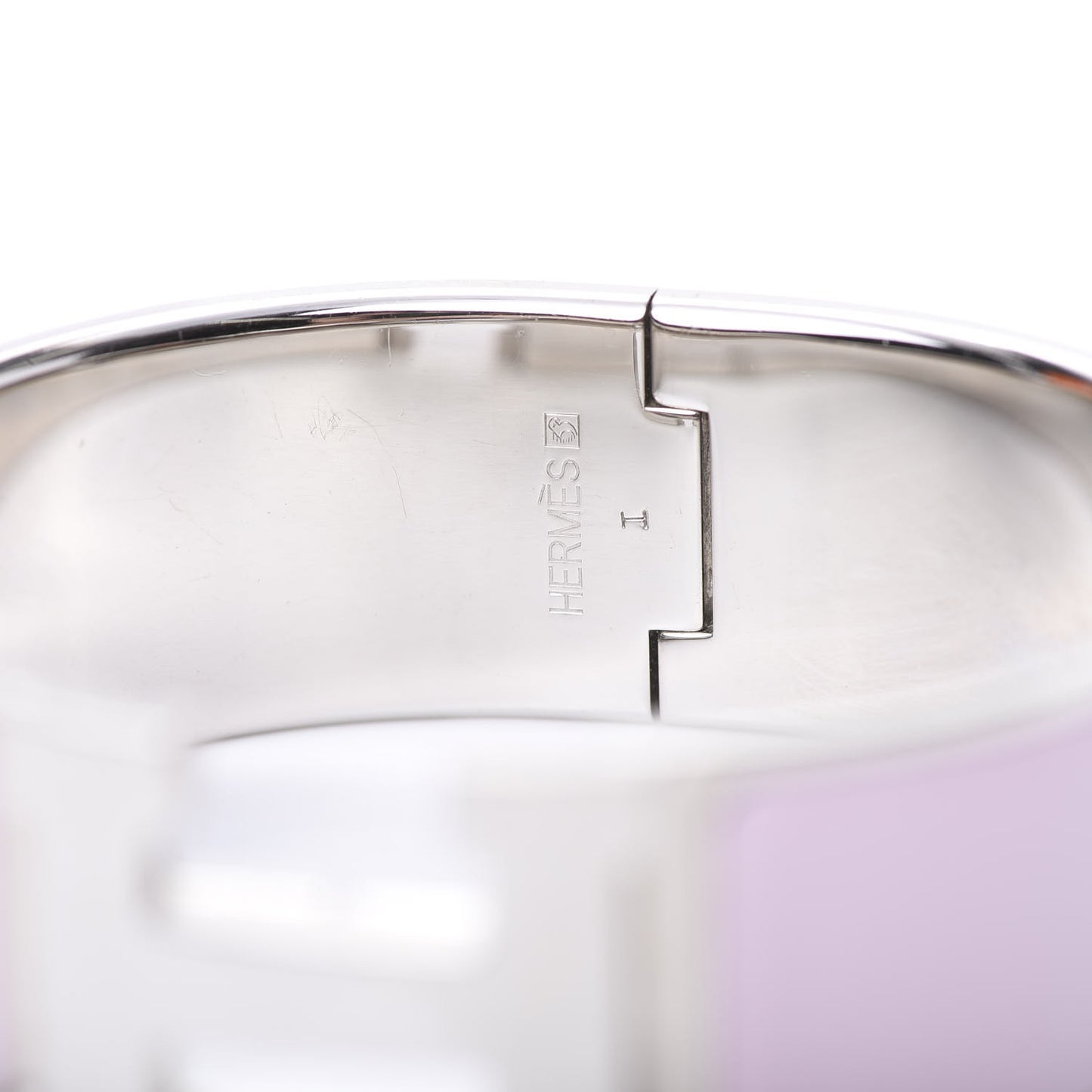 Enamel Wide Clic Clac H Bracelet PM Rose Dragee