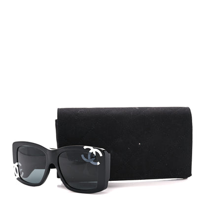 Chanel Acetate CC Logo Square Sunglasses 71472 Black 8 of 8