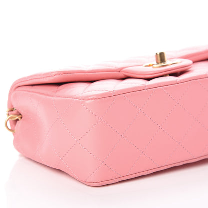 Chanel Lambskin Quilted Mini Rectangular Flap Pink 6 of 10