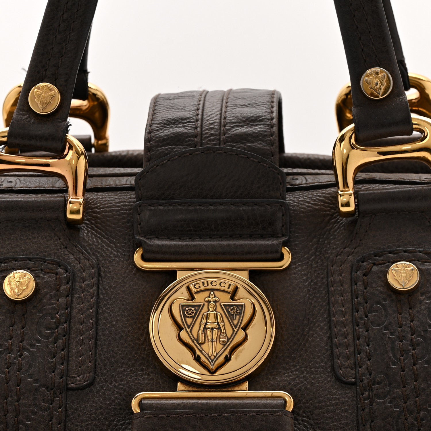 Gucci Guccissima Aviatrix Medium Boston Chocolate 1839086