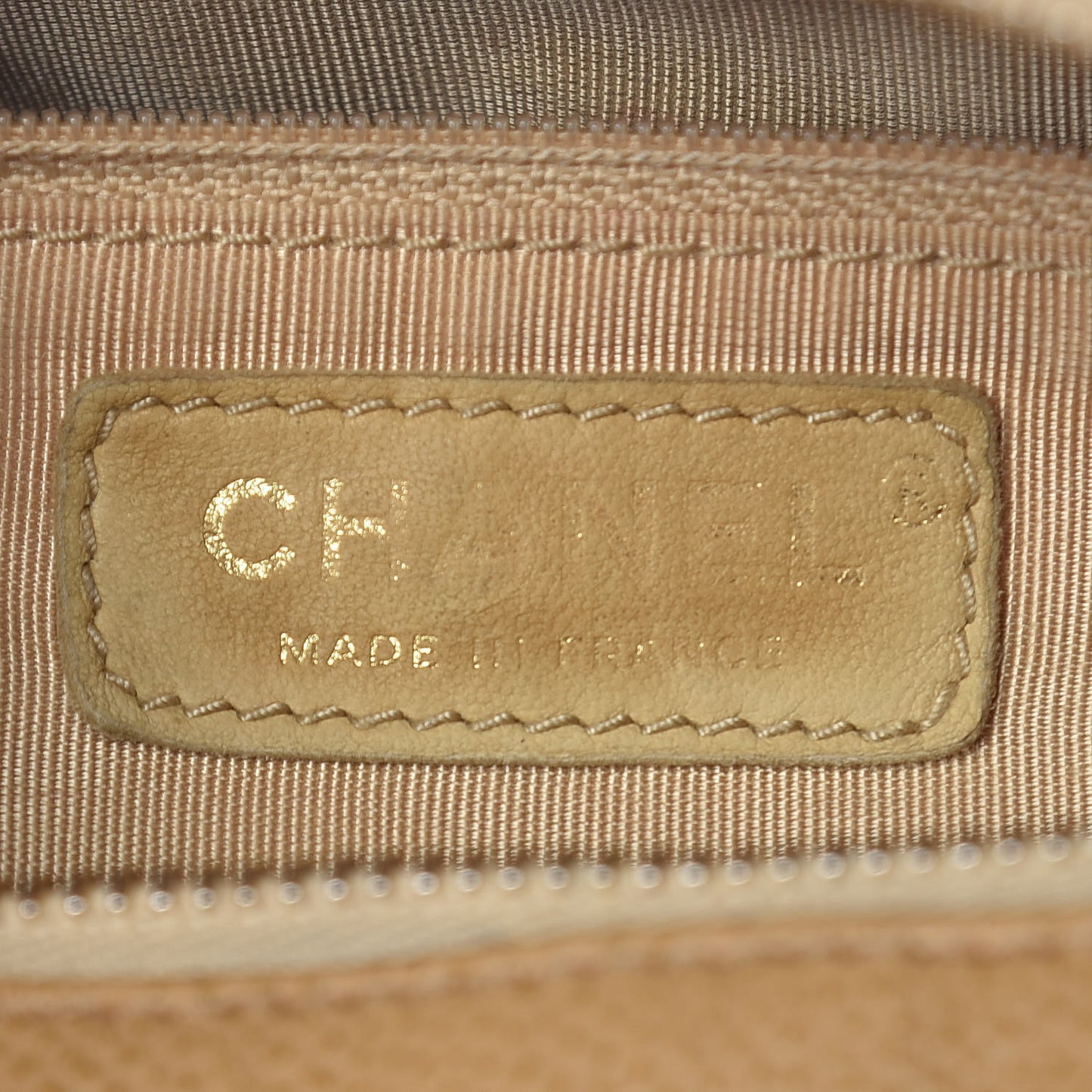 Caviar Quilted Hobo Beige