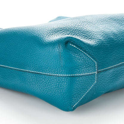 Hermes Taurillon Clemence Double Sens 36 Reversible Tote Bleu Sapphire Izmir 7 of 19