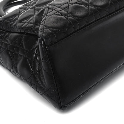 Christian Dior Lambskin Cannage Medium Lady Dior Black 8 of 8