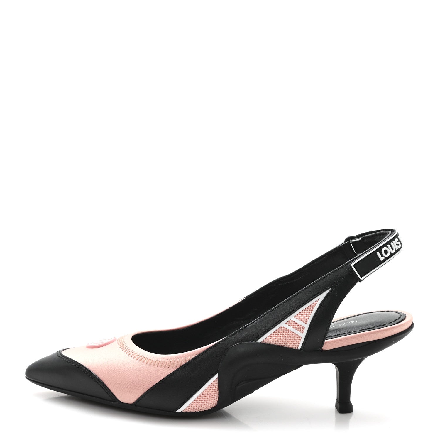 Louis Vuitton Calfskin Archlight Slingback Pumps 36.5 Black Pink 1 of 9