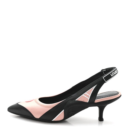 Louis Vuitton Calfskin Archlight Slingback Pumps 36.5 Black Pink 1 of 9