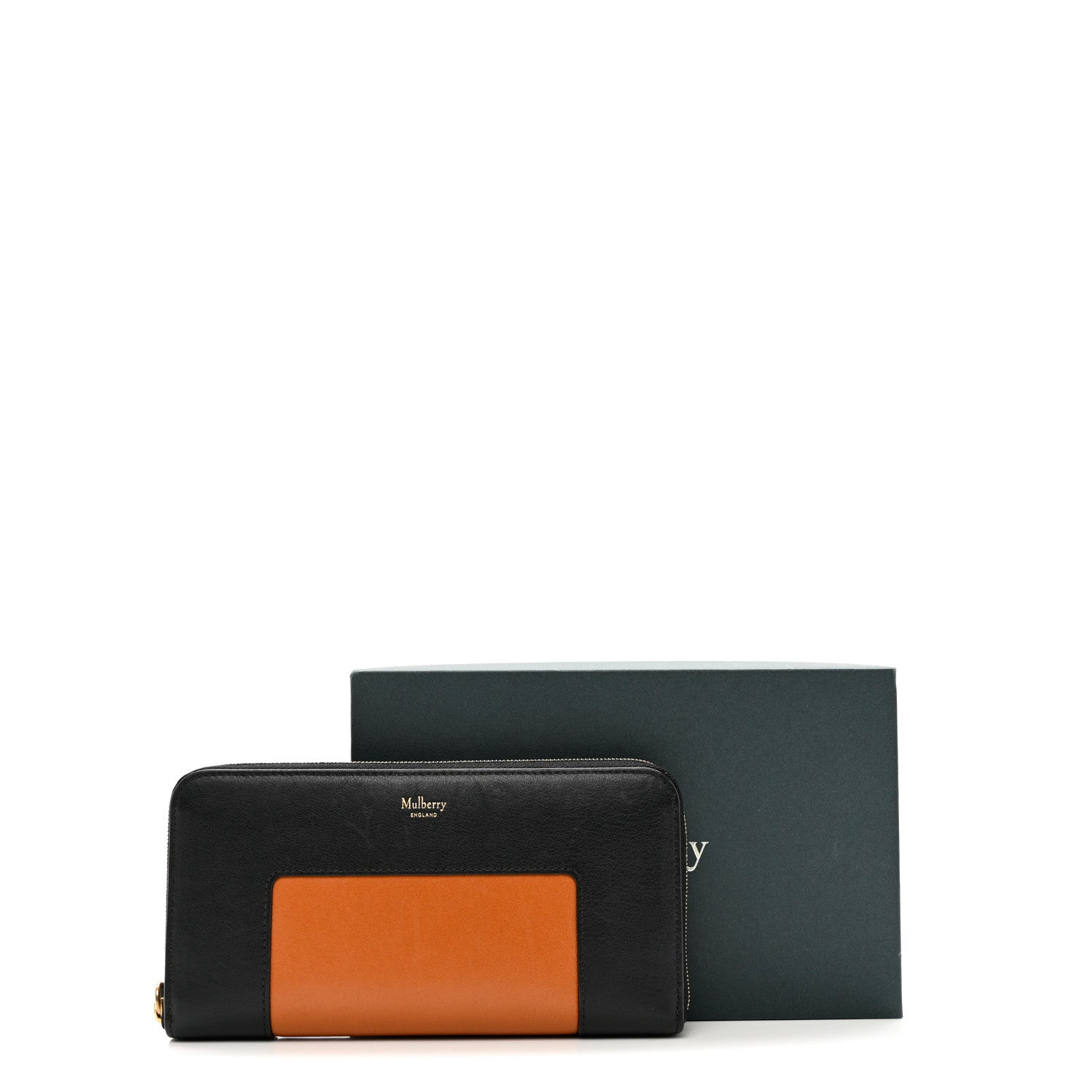 Mulberry Silky Calfskin Colorblock 12 Card Zip Around Wallet Nutmeg 7 of 7