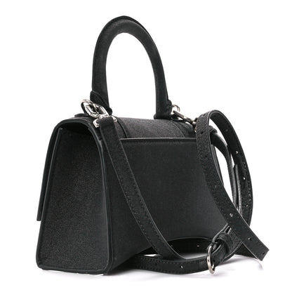 Balenciaga Glitter Fabric Hourglass Top Handle Bag XS Black 2 of 10