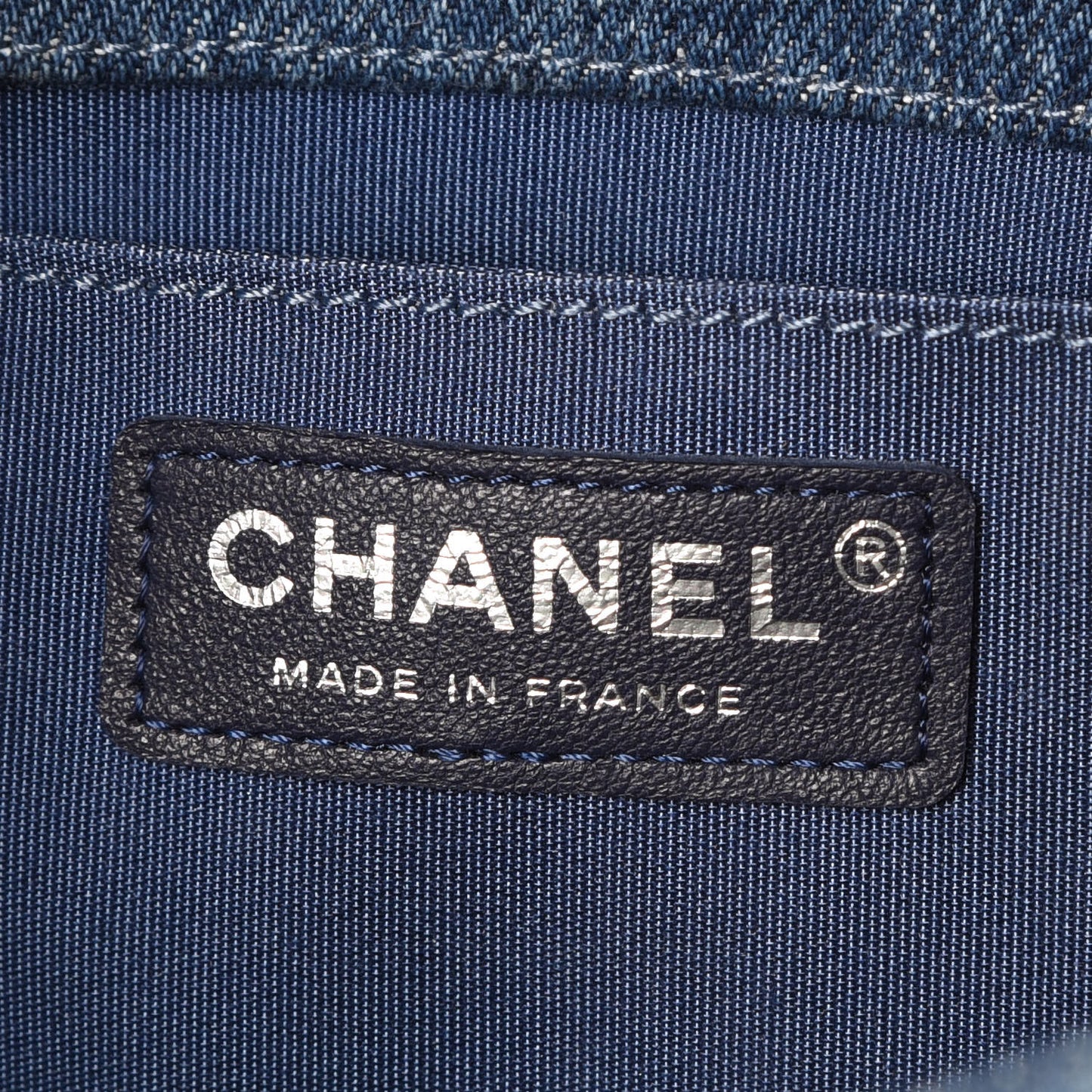 Cotton Tweed Denim Medium Boy Flap Light Green Light Blue
